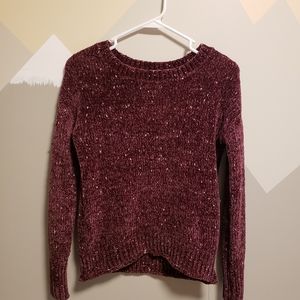 Chenille Burgundy sweater